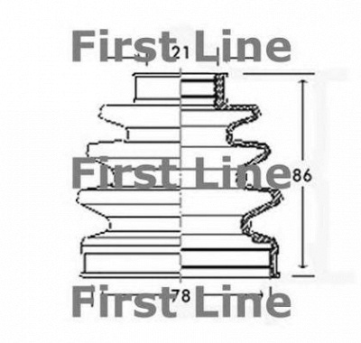 FIRST LINE fcb2315 -  Пыльник, приводной вал